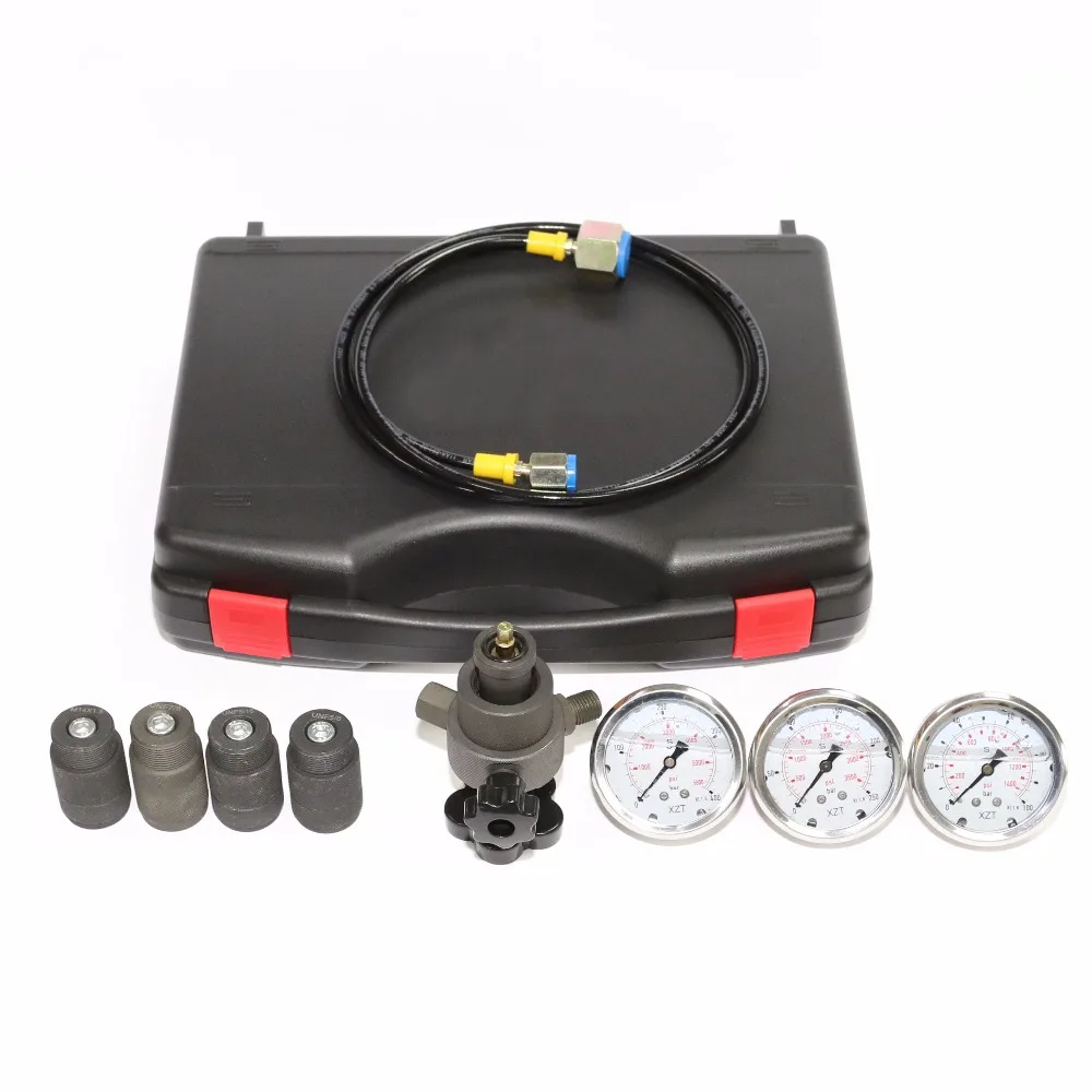 thumbnail image 2 of Hydraulic Accumulator Nitrogen Charging Filling Kit 100/250/400bar 3 Gauge Hose 2 of 9