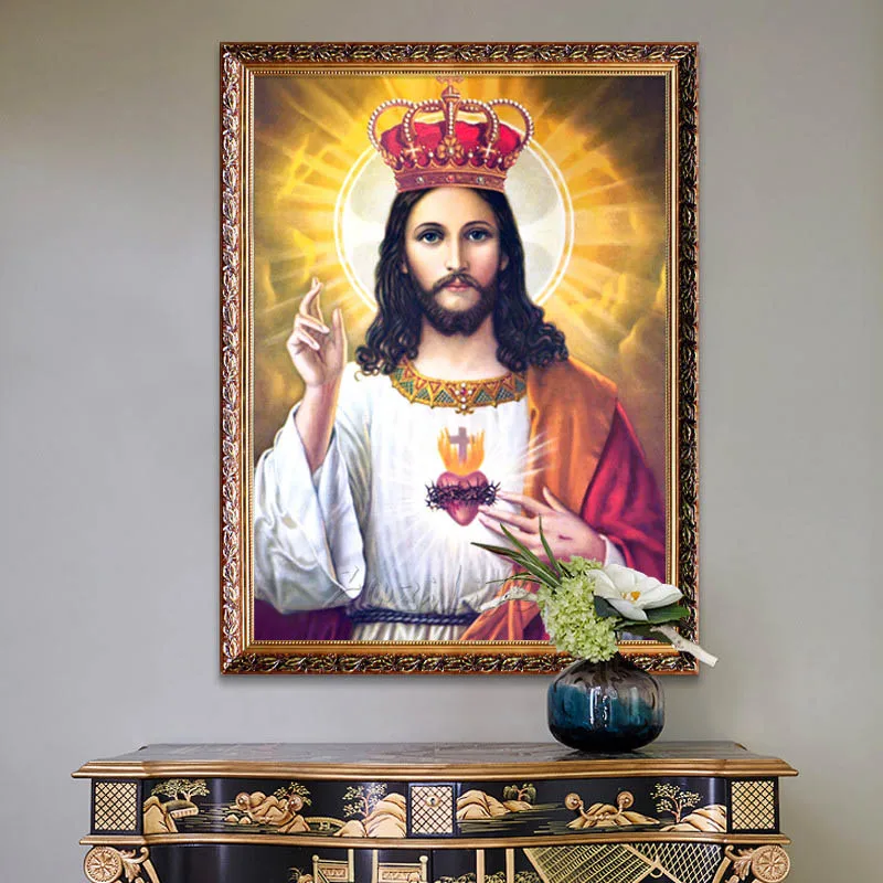 Картина на холсте с изображением Иисуса и Иисуса, плакат и принт Иисуса, настенные художественные картины для гостиной, украшения для дома 01 - Цвет: Style J