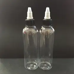 120 мл откручивающиеся крышки Толстая ручка форма бутылка для многоразового использования 120 мл ПЭТ пустые бутылки E-Liquid электронные