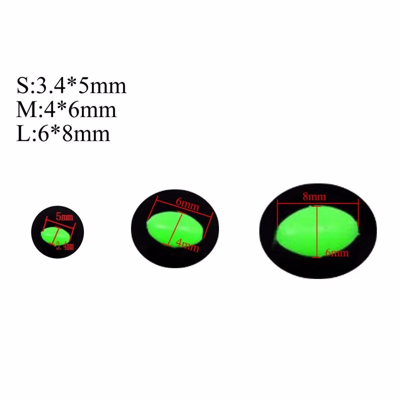 100 шт Овальные светящиеся бусины для рыбалки светящиеся в темная приманка плавающие снасти новые