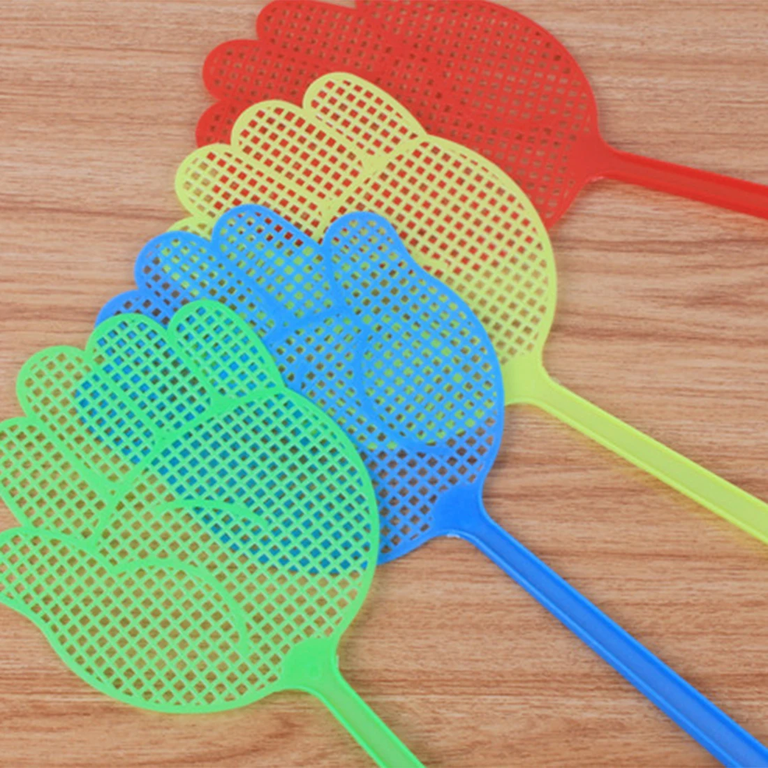 

Hot 10Pcs Cute Palm Pattern Plastic Fly Swatter Lightweight Household Flapper Mosquito Bug Zapper Pest Control Color Random