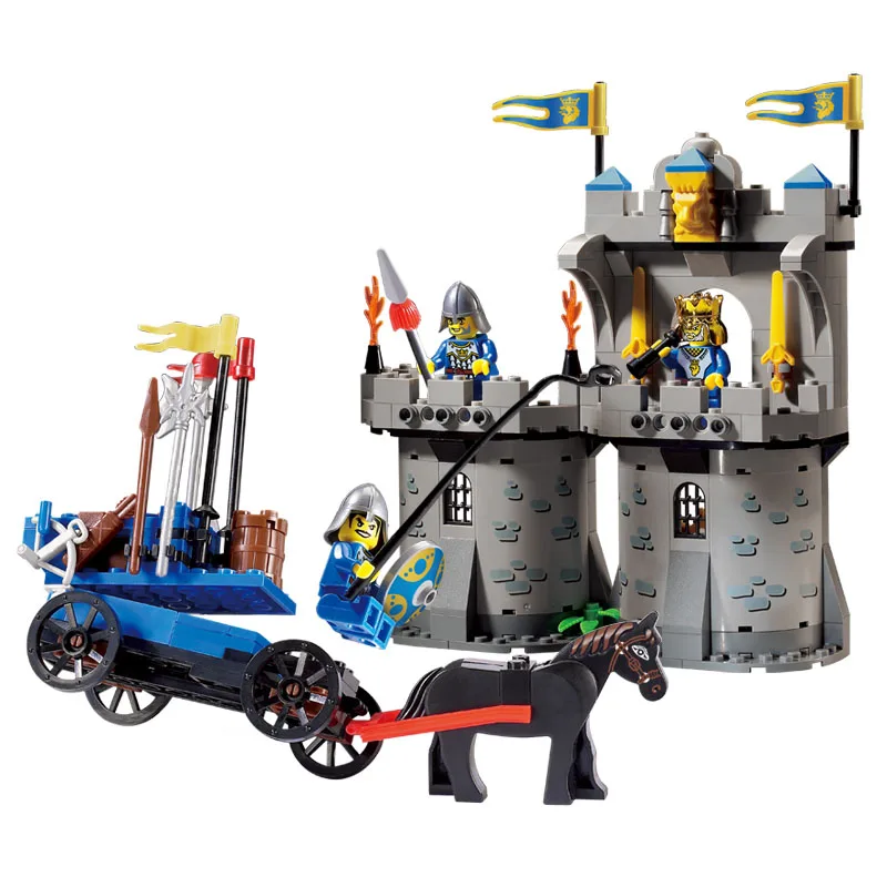 

Models building toy 1020 267Pcs Medieval Castle Knight Pagoda Carriage Building Blocks compatible with lego toys & hobbies