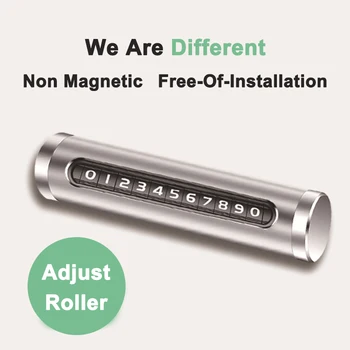 

QHCP Car Temporary Parking Card Phone Holder Phone Number Plate Roller Type Sticker Protect Privacy Hidden Interior Accessories