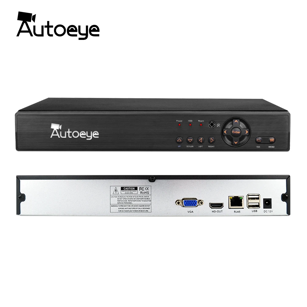 Autoeye 4CH 8CH XMEYE NVR Поддержка 720P 960P 1080P IP Сетевая камера P2P Облако