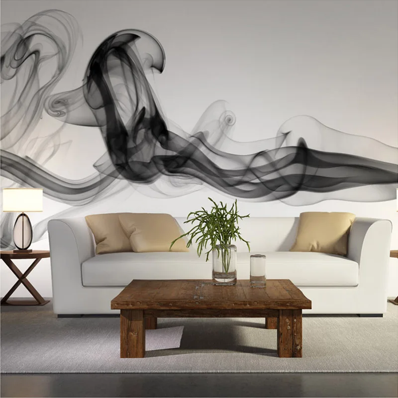 Custom Photo Wallpaper Modern 3D Wall Mural Wallpaper Black White Smoke Fog Art Design Bedroom Office Living Room Wall Paper Custom Photo Wallpaper Modern 3D Wall Mural Wallpaper Black White Smoke Fog Art Design Bedroom Office Living Room Wall Paper
