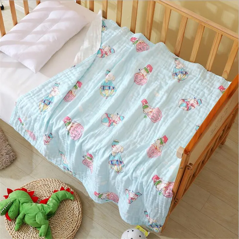 Muslin Swaddle Baby Blankets Cotton Swaddle Wrap for Newborn Babies 6 Layer Bath Towel Blanket Baby Bedding blanket 110*110