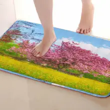 Цветочный стиль коврик для ванной комнаты, смешной Противоскользящий коврик для ванной, занавески для душа s аксессуары, соответствующие вашей душевой занавеске