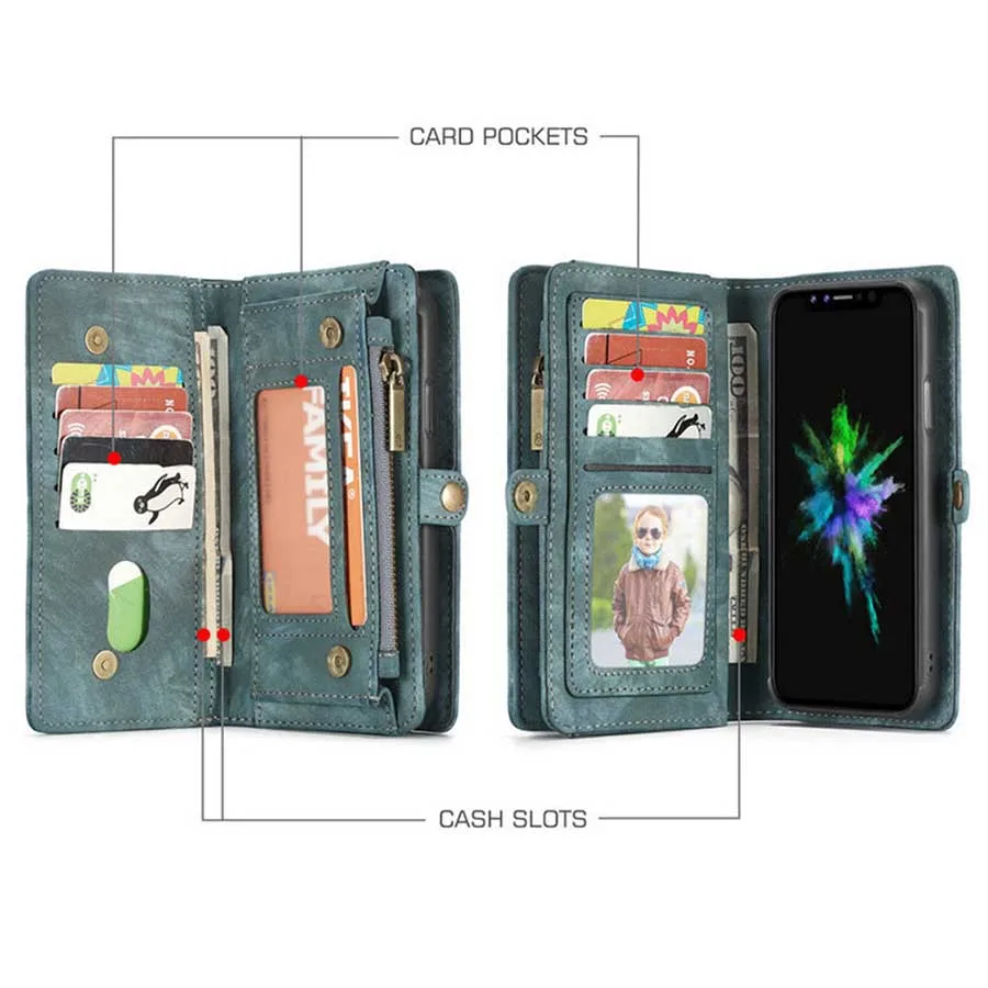 Leather Wallet Case for Samsung Galaxy S10 S10e 2-in-1 Detachable Phone Cover Card Wallet Flip Case for Samsung S10 Plus S10lite (15)