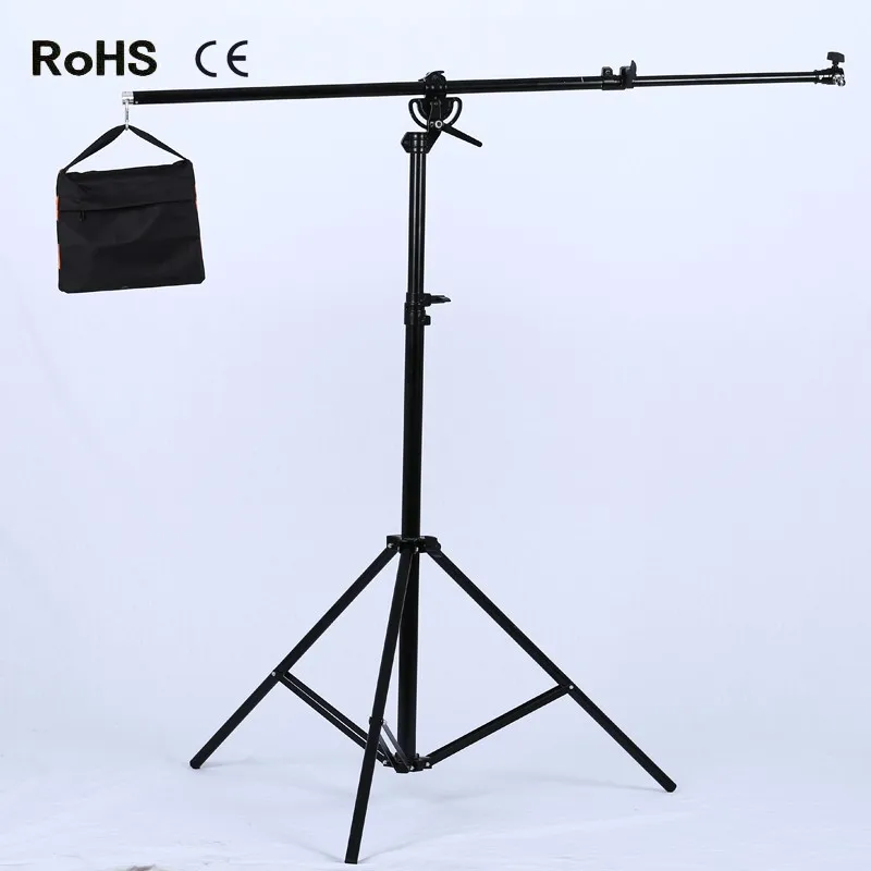 

2.8m/9.1ft Wishbone photographic equipment photography studio accessory kit retractable cantilever Metal Light Stand + Sand Bag