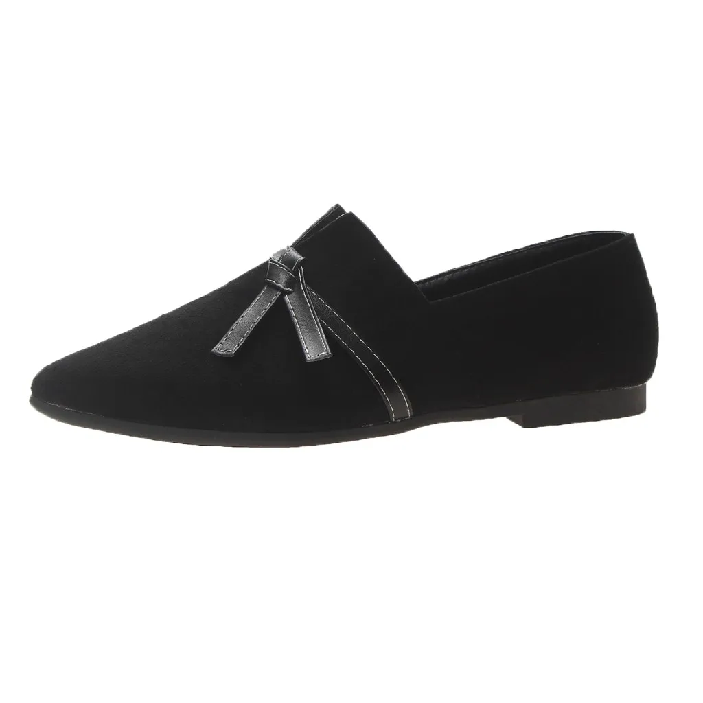 

SAGACE Women's Bow Solid Color Shoes Slip On Ballet Ladies Casual Pointed Toe Outdoor Slip-on Sweet Style Shallow Sandals