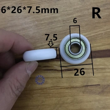 

POM Nylon plastic pulley for DIY 3D printer engraving machine bearings 696zz R(Y) type wheel timing pulley size 6*26*7.5mm