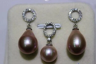 

Miss charm Jew.653 White fresh water pearl Earring 10.5x12mm set Alloy "Handmade