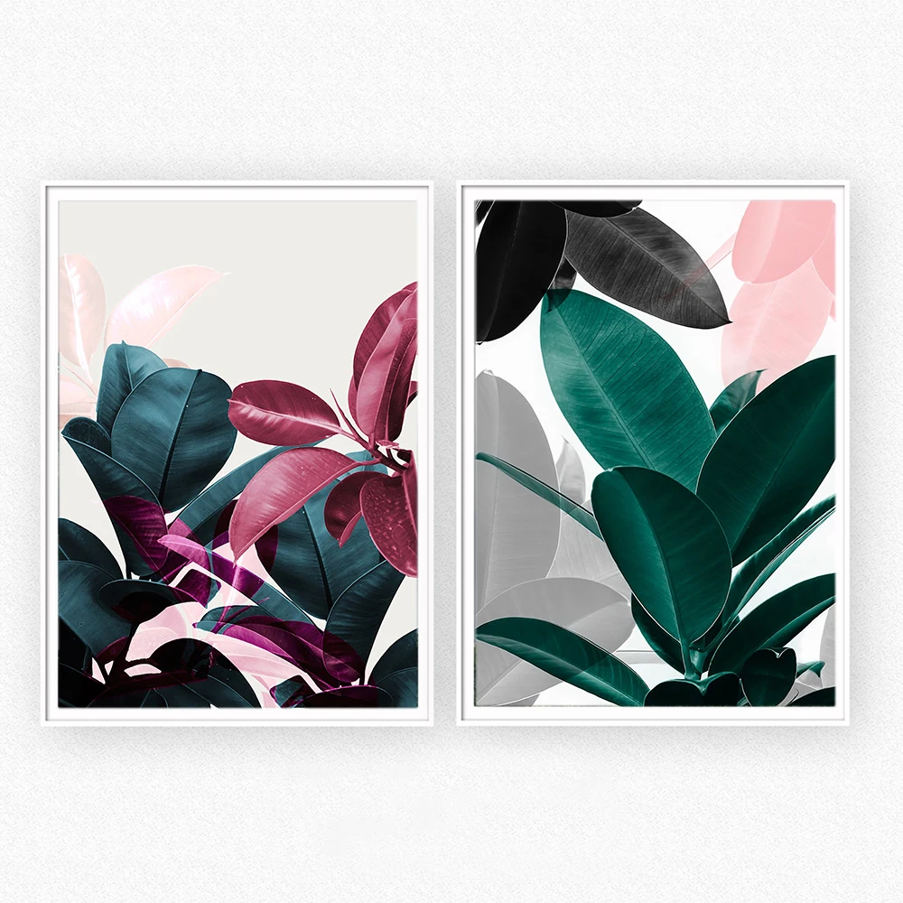

Cuadros Decoracion Salon Color Leafs Poster Tropical Plant Canvas Painting Wall Art Paintings For Living Room Nordic Decoration