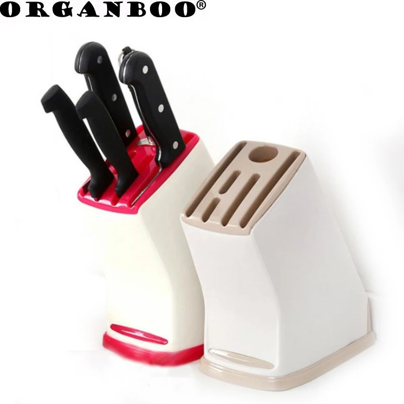 ORGANBOO 1PC Kitchen plastic knife holder multi function cutter storage