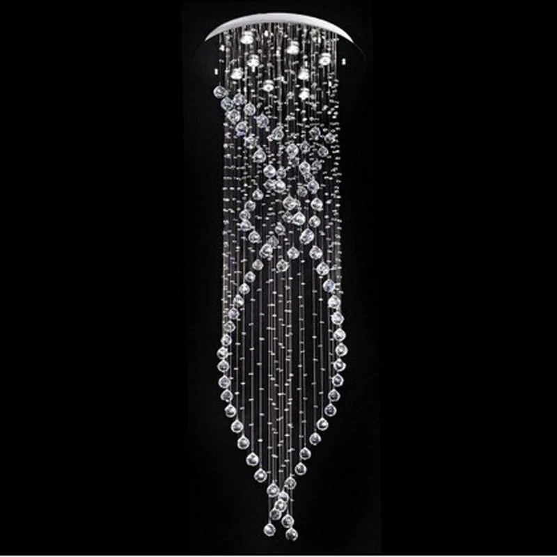 

2016 new lustre crystal modern chandelier lighting replaceble LED light staircase chandeliers