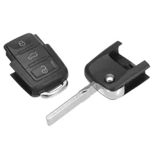 Car 3 Button 434 MHZ Flip Key Fob Blank Blade With ID48 K17 Fit For VW /SKODA SEAT 1J0 959 753 DA 1J0 959 753 AH