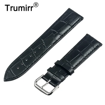 

24mm Genuine Leather Watchband Croco Grain for Sony Smartwatch 2 SW2 Replacement Band Strap Bracelet Black Brwon Pink Red White