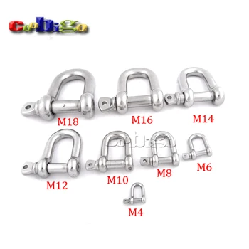 

500pcs Pack M6 ~ M18 Stainless Steel D Shackle Rigging Steel Dog Cable Wire Rope Tool Fitting Metal Hardwear Connector#FLQ045