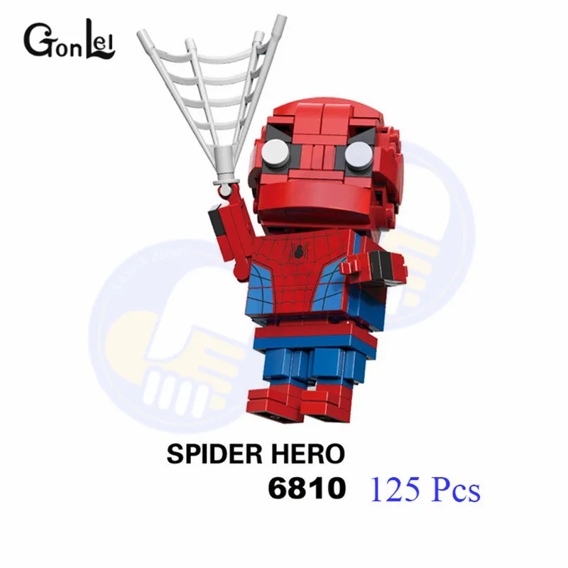 Новинка Brickheadz Marvels Мститель Супер Герои Бэтмен Железный человек паук строительные блоки кирпичи игрушки совместимы с Brickheadz игрушки
