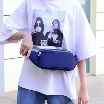 

Woman Man Bag Fashion Neutral Solid Color Nylon Sports Wild Pockets Casual Chest banane sacoche fanny pack men women sac banana