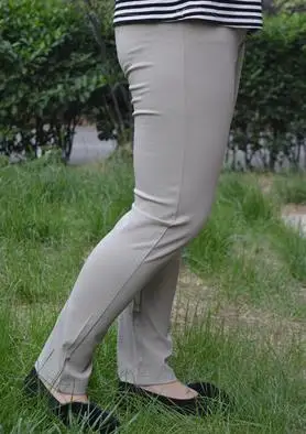 Женские длинные штаны, винтажные, большие размеры 7XL, высокие эластичные брюки-карандаш, высокие облегающие брюки, Pantalon Tail Haute femm - Цвет: Хаки