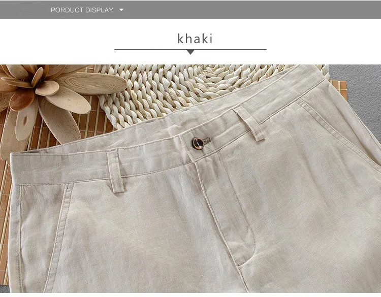 100% Quality Pure Linen Casual Pants Men Brand Long Trousers Men Business Fashion Pants For Men Pantalones Pantaloni Un Pantalon casual pants for men