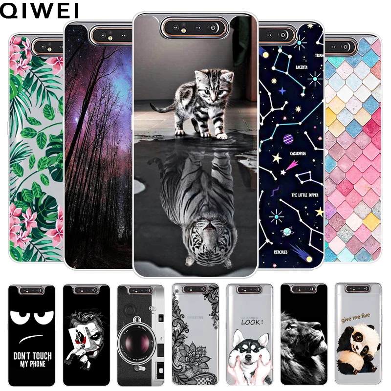 

For Samsung A80 Case Cartoon Painted Soft TPU Phone Cases For Samsung Galaxy A80 A 80 2019 A805 Silicon Back Cover Shells Coque