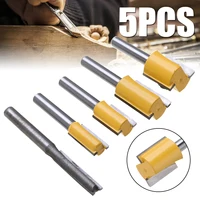 כלים לעיבוד עץ 5pcs Bits נתב ישר סט סגסוגת קשה 1/4" כלים לעיבוד עץ קאטר Shank זמירה 1/4" 3/8" 1/2" 5/8" 3/4" קוטר חיתוך (1)