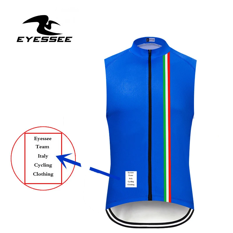 EYESSEE Pro, мужская майка без рукавов, Италия, Джерси для велоспорта,, летняя одежда для велоспорта, одежда без рукавов, дышащий велосипедный трикотаж