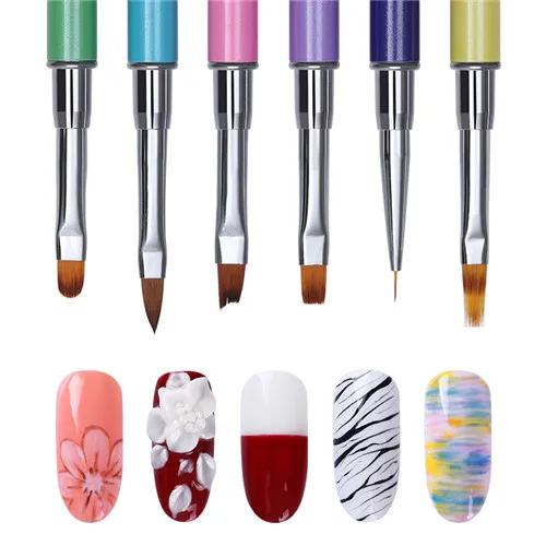 Ручки для дизайна ногтей УФ-гель для ногтей для рисования градиентный веерный вкладыш кисти Стразы ручка маникюрные Щетки Набор - Цвет: Set 5