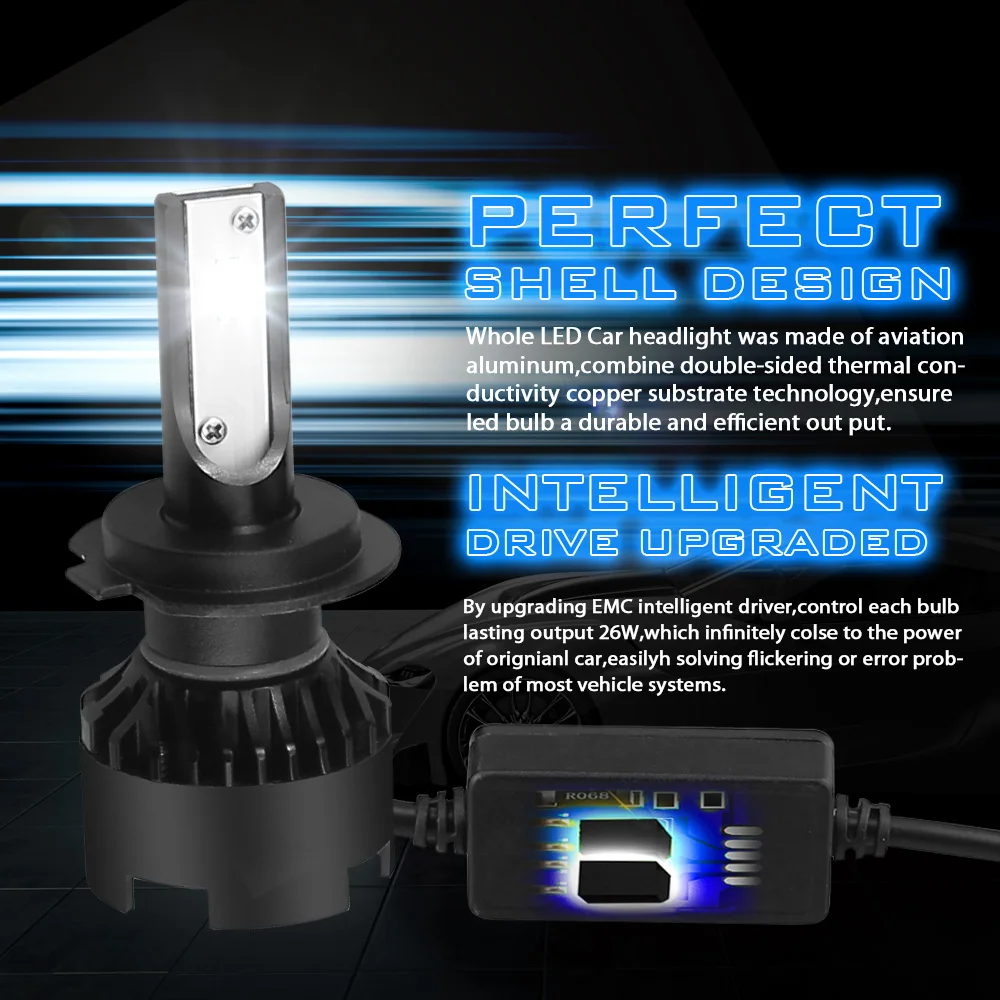 AOTOMONARCH Light For Car H7 LED H4 Mini H1 H11 H8 H9 9005 9012 LED Car Headlights Bulbs Car Accessories 9000LM 12V Universal DE AOTOMONARCH Light For Car H7 LED H4 Mini H1 H11 H8 H9 9005 9012 LED Car Headlights Bulbs Car Accessories 9000LM 12V Universal DE
