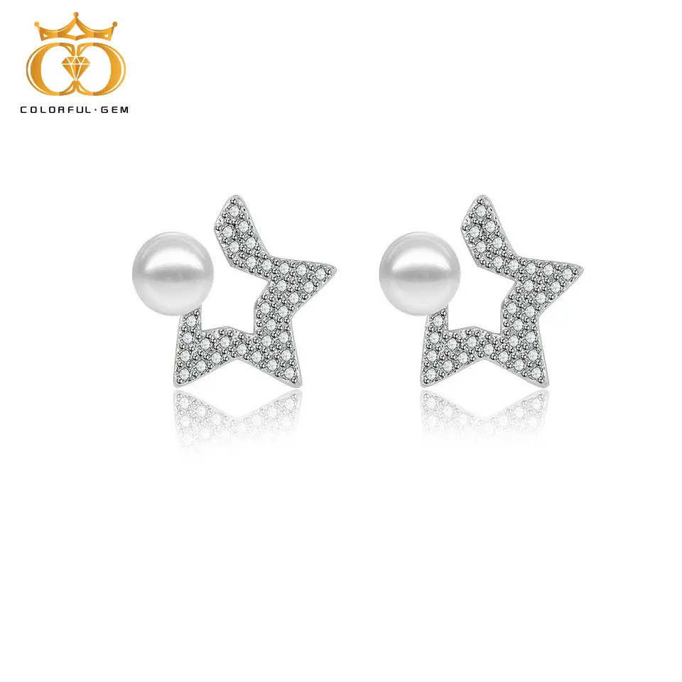 Красочные. серьги гвоздики с драгоценными камнями женские кубический циркон