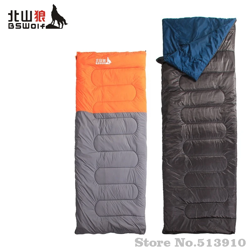 Сверхлегкий хлопковый спальный мешок BSWolf для кемпинга двойной пар взрослых 2 2/3