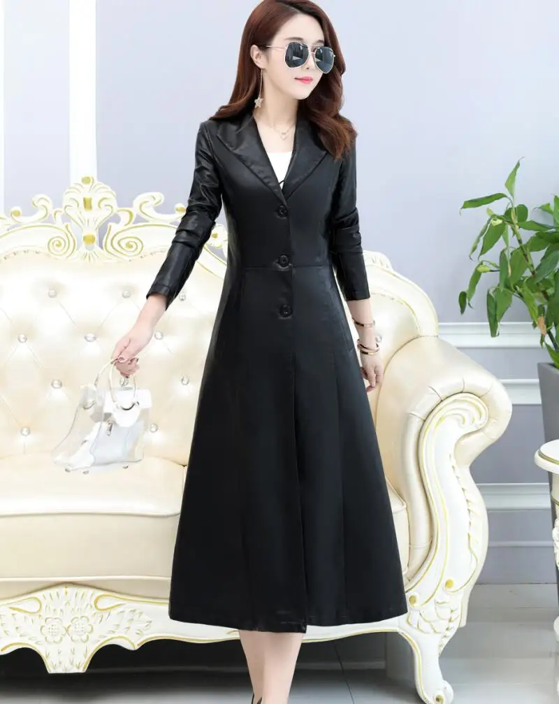 Vêtements Veste Noir Manteau 2019 Plus Cuir Taille Oaired Moto En Longue bourgogne Femme Mince Noir Femmes Nouvelles La Survêtement aZnqXvB