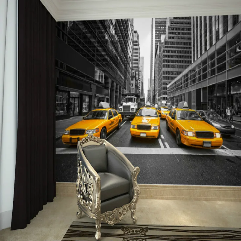 Téléchargement gratuit Images Peinture Murale New York Jaune Cabine Mur De Fond Tv Noir Et Blanc le plus cool par