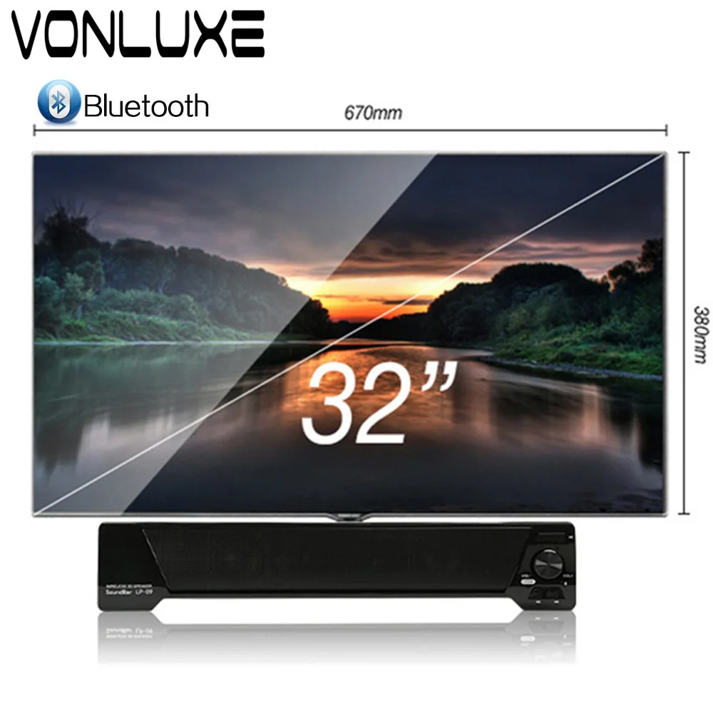 Bluetooth ТВ Soundbar тонкий колонка беспроводная звуковая панель колонки для компьютера