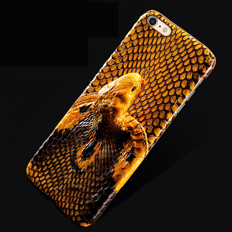 Wangcangli брендовый чехол для телефона с головой змеи кожаный iPhone X все ручной работы