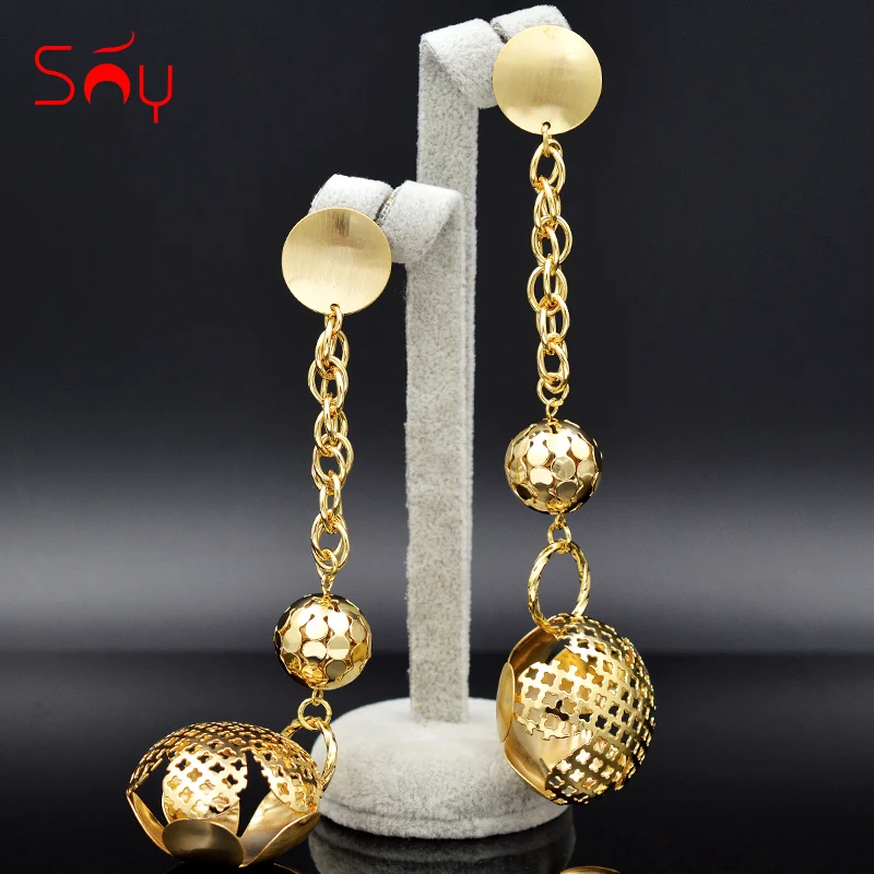 

Sunny Jewelry Romantic Jewelry Long Drop Dangle Earrings For Women Big Flower Bowknot Earrings For Wedding Anniversary Jewelry