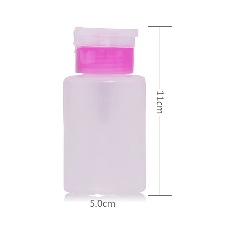 Empty pump dispenser nail polish liquid alcohol remover cleaner bottle nail art tools 1pcs nail art tools