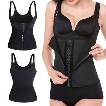 

Women Body Shaper Sweat Vest Sauna Neoprene Slimming Waist Trainer Cincher Front Closure JL