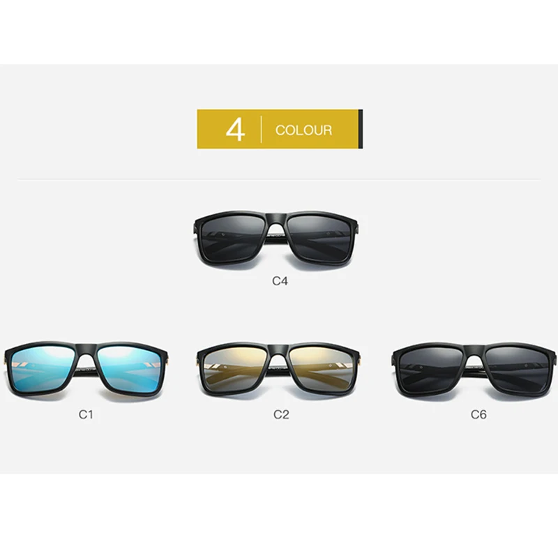 KEITHION Fashion Square Polarized Men's Sunglasses Classic Retro Design High-end Brand Women's Glasses UV400 Mirror Sun glasses KEITHION Fashion Square Polarized Men's Sunglasses Classic Retro Design High-end Brand Women's Glasses UV400 Mirror Sun glasses