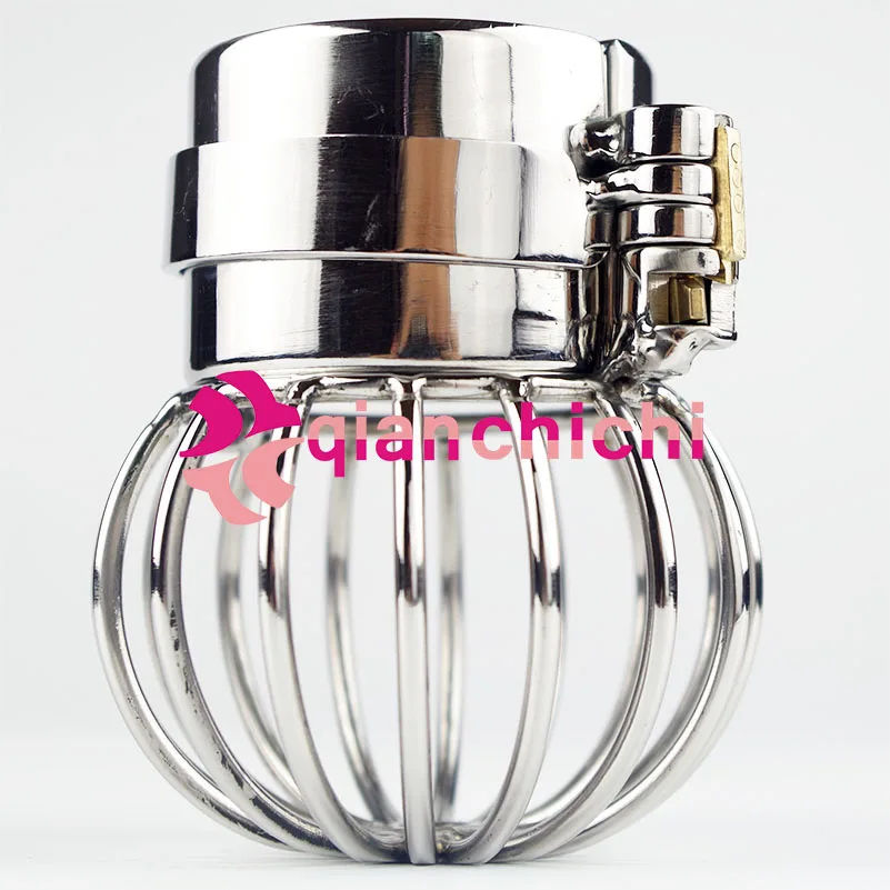 

Men Scrotum Full Restraint Chastity Device Stainless Steel Ball Stretcher with Removeable Thorn