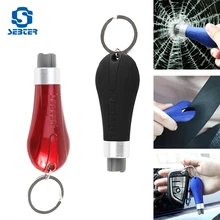 Аварийный набор SEBTER, мини молоток для безопасности, брелок для автомобиля, стекло, выключатель, ремень безопасности, резак, спасательный молоток, инструмент для побега автомобиля