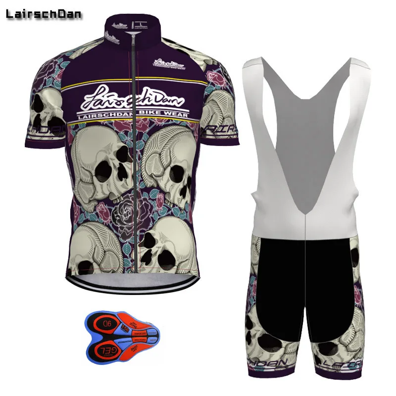 

SPTGRVO LairschDan 2019 Skull Cycling Jersey Sets Summer Mountain Bike Clothing Kit MTB Bicycle Clothes Wear Roupa Ciclismo Suit