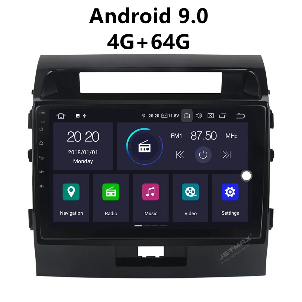 JSTMAX 10 2 ''Android 9.0 4G + 64G ISP экран Автомобильный Радио стерео плеер для Toyota Land Cruiser