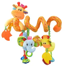 Buy Hot sale lovely infant toy baby crib revolves around the bed stroller hanging Development toy Rattle  Mobile Teether Free Shipping