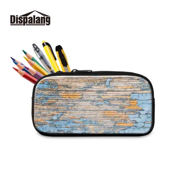 

Dispalang Women Cosmetic Bag Wood Print Pencil Bag Children Pencil Cases School Supplies Student Office Stationery Pen Bag