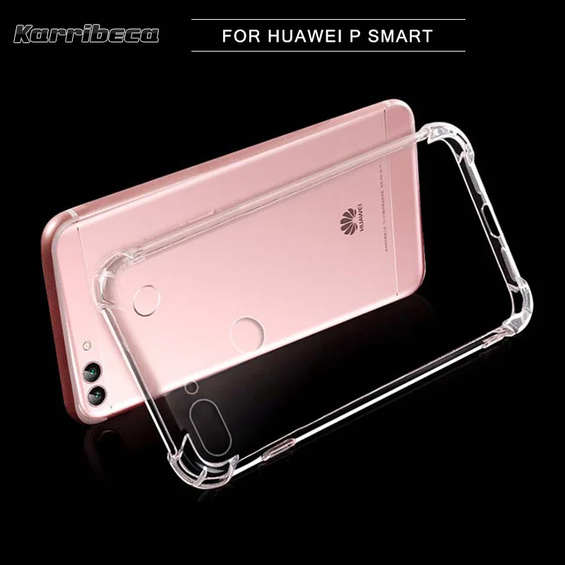 прозрачный силиконовый чехол для телефон huawei P Smart чехлы кристальный мягкий чехля