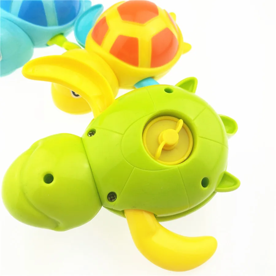 1 шт., милые Мультяшные морские животные Черепаха для новорожденных, детские игрушки для купания, заводные на цепочке, Классические игрушки для детей, развивающие игрушки