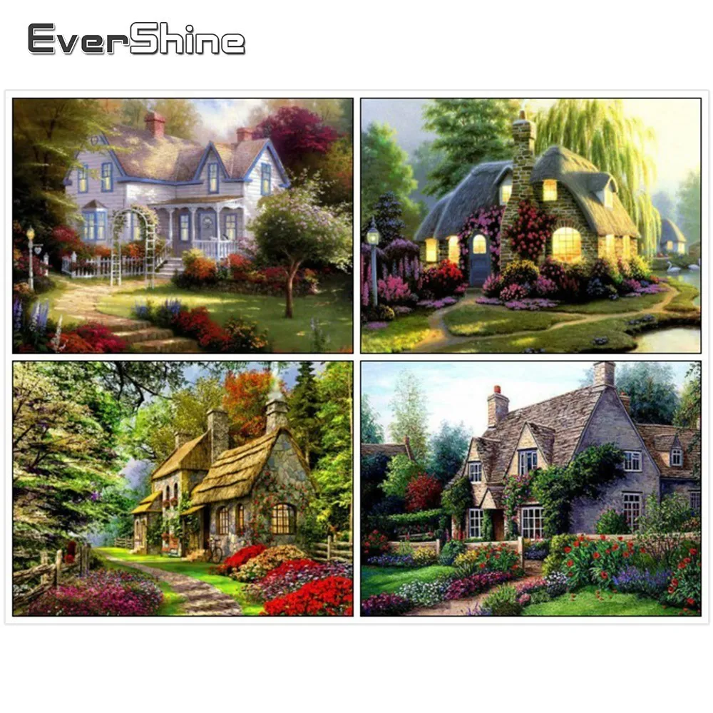 EverShine Diamond Painting Scenery Full Square Embroidery Pastoral Landscape Pictures Of Rhinestones Mosaic | Дом и сад
